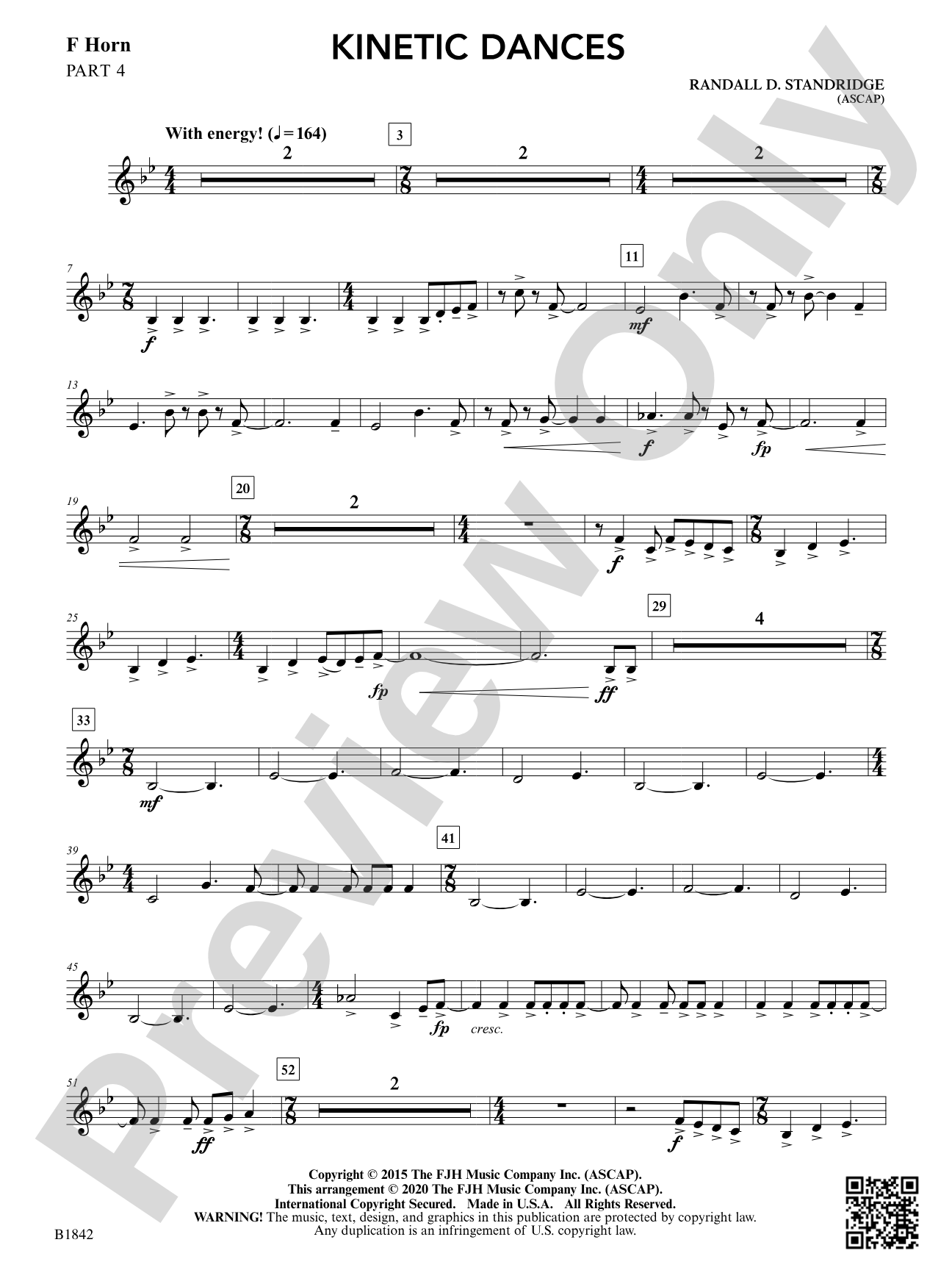 Kinetic Dances: Part 4 - F Horn
