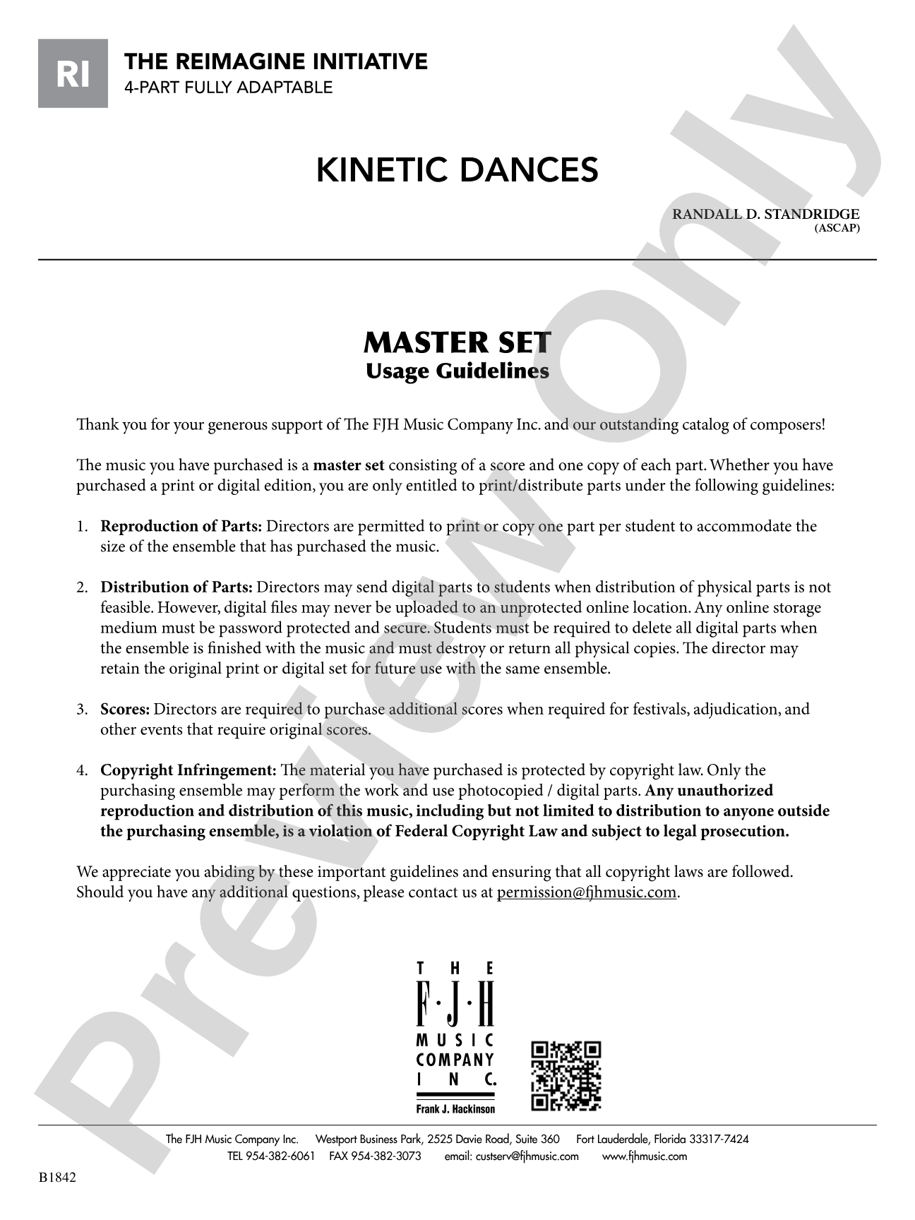 Kinetic Dances: Usage Guidelines