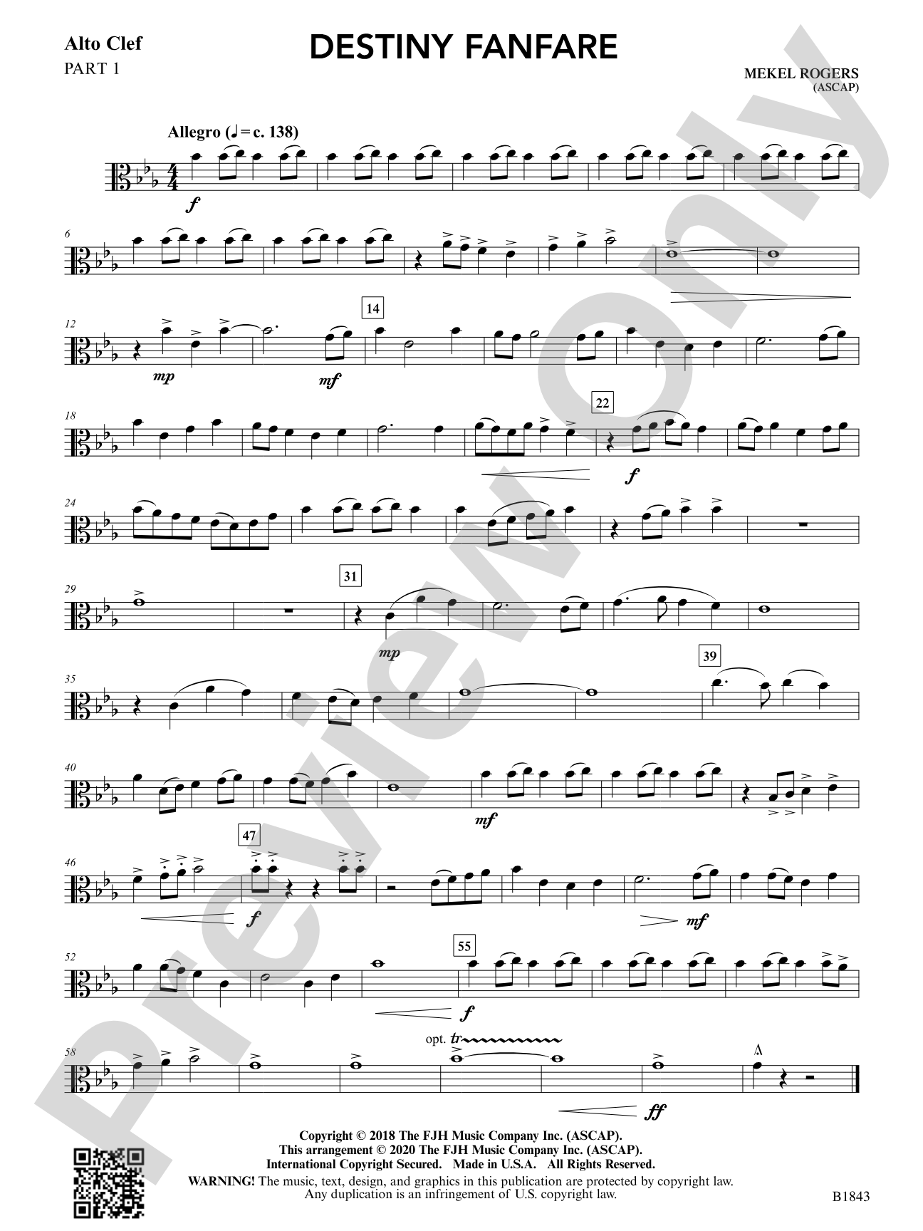 Destiny Fanfare: Alto Clef 1