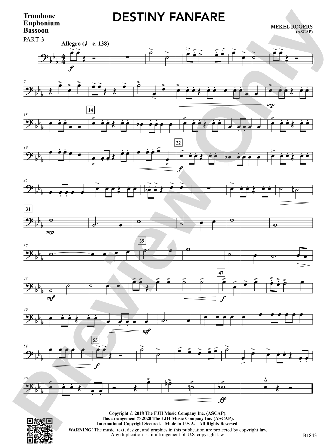 Destiny Fanfare: Trombone / Euphonium / Bassoon 3