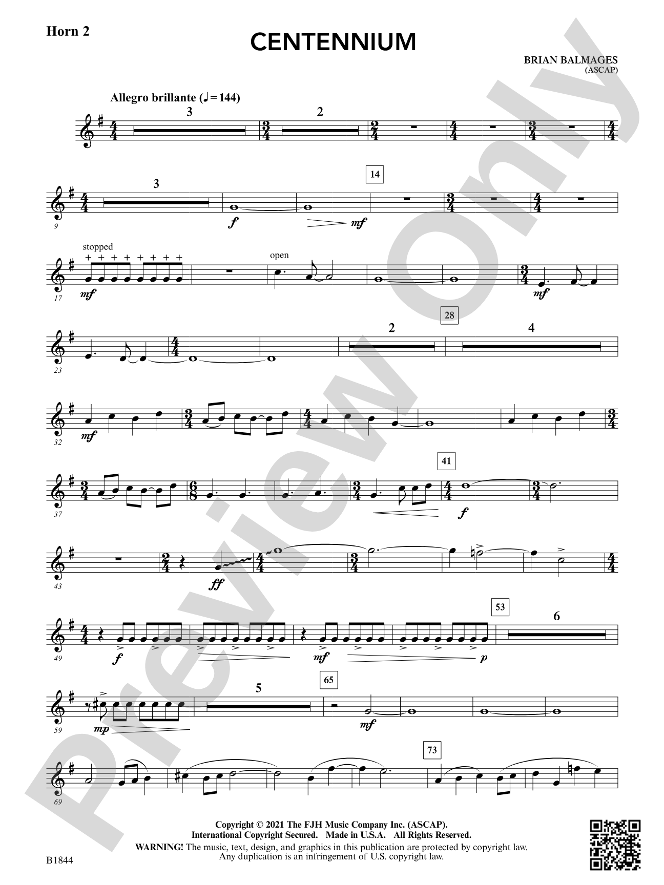 Centennium: F Horn 2