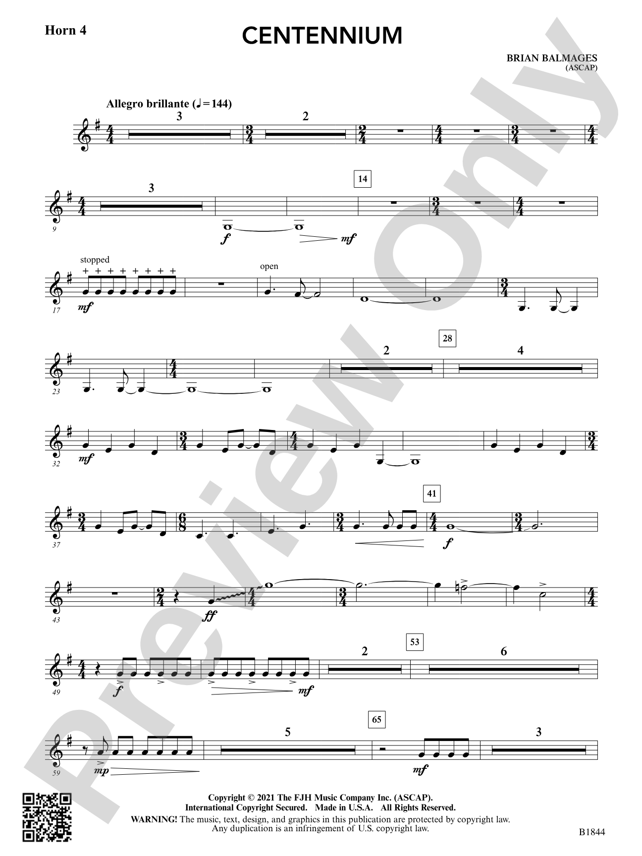 Centennium: F Horn 4