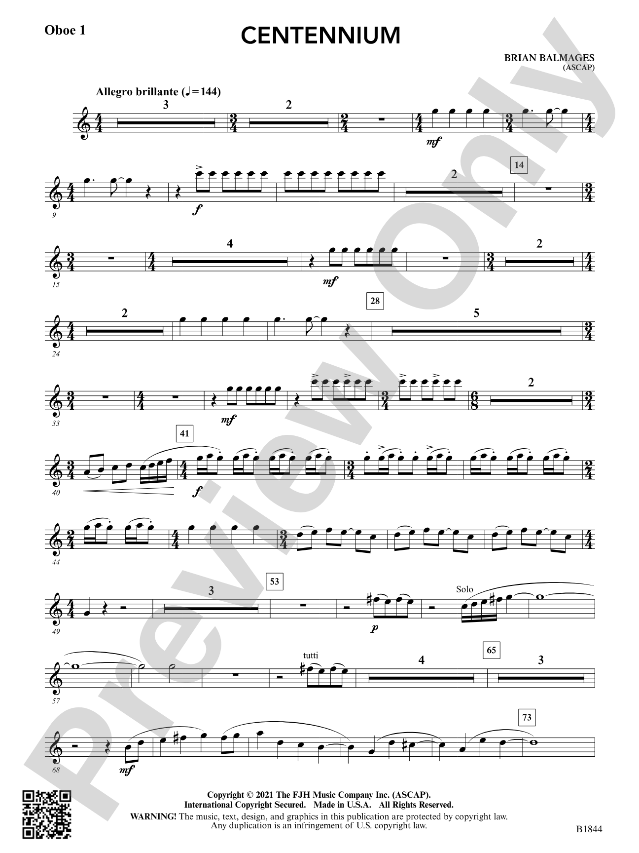 Centennium: Oboe 1