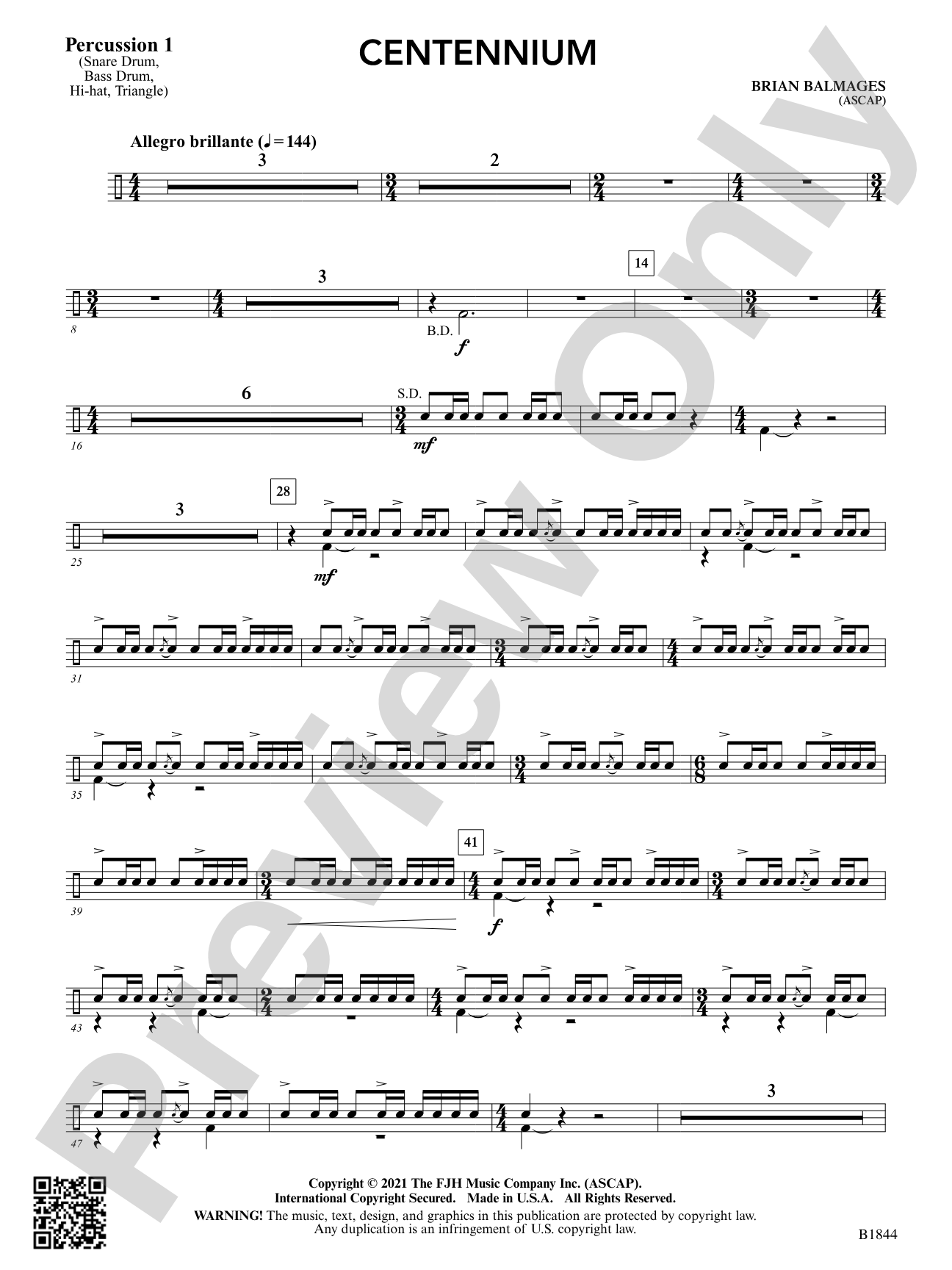Centennium: Percussion 1