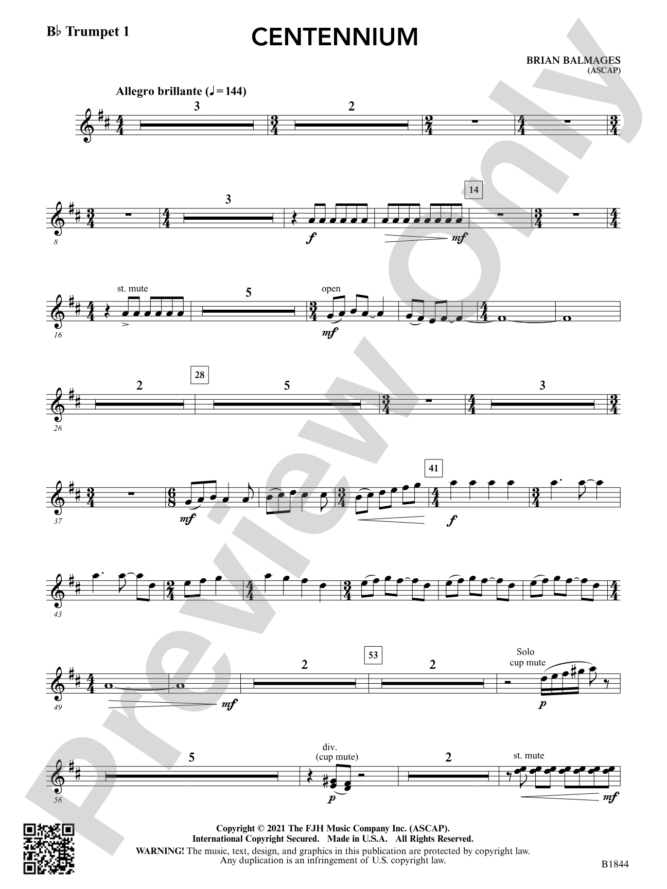 Centennium: B-flat Trumpet 1
