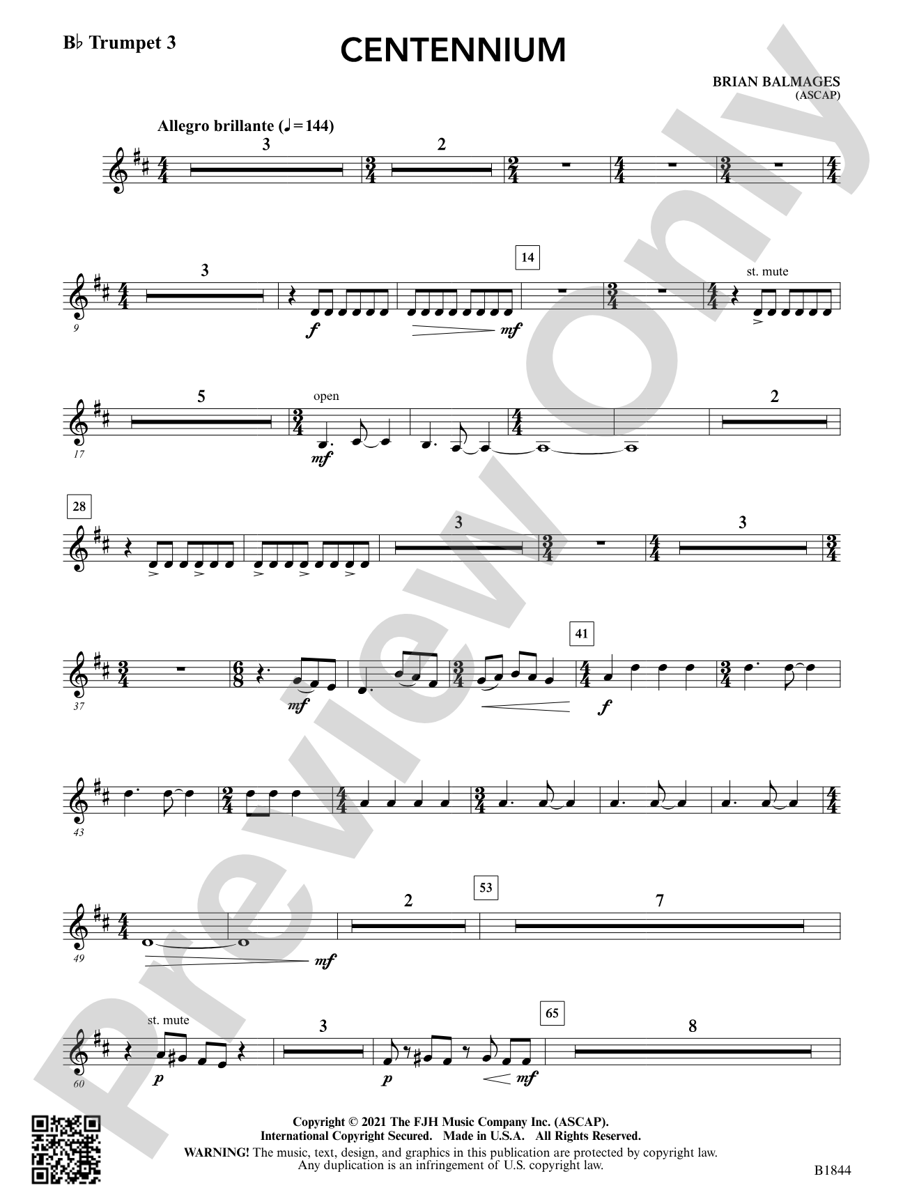 Centennium: B-flat Trumpet 3