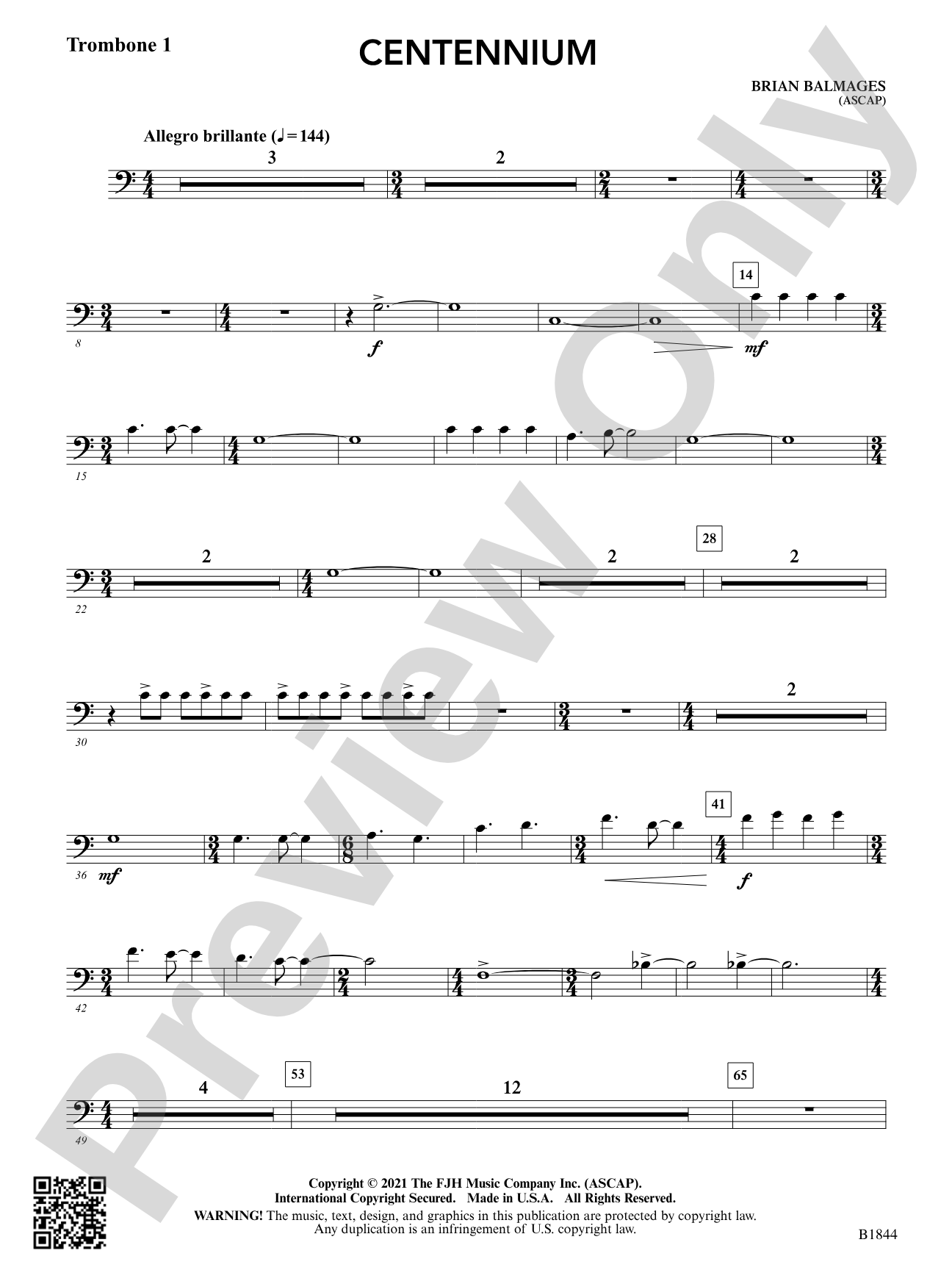 Centennium: Trombone 1