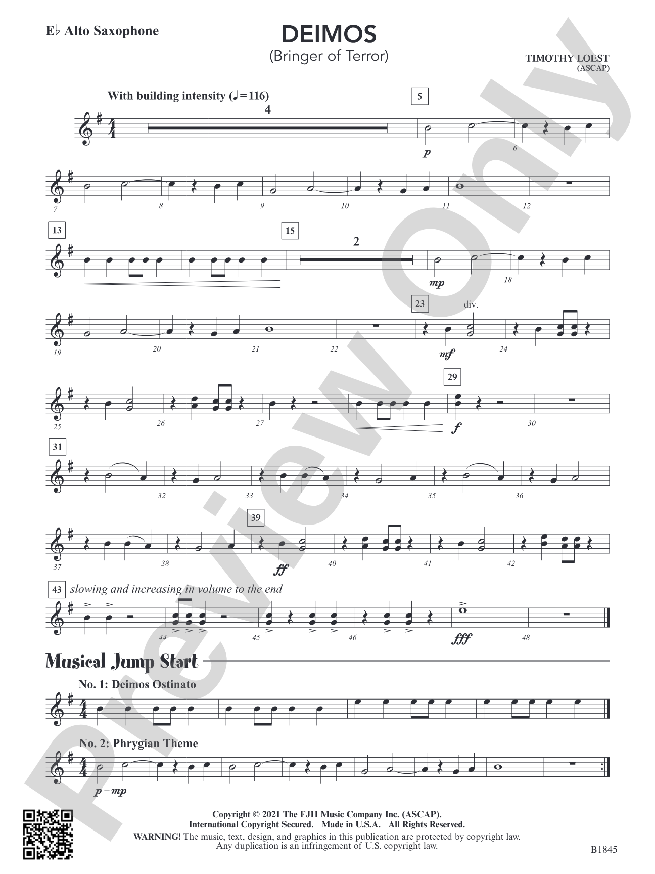 Deimos (Bringer of Terror): E-flat Alto Saxophone