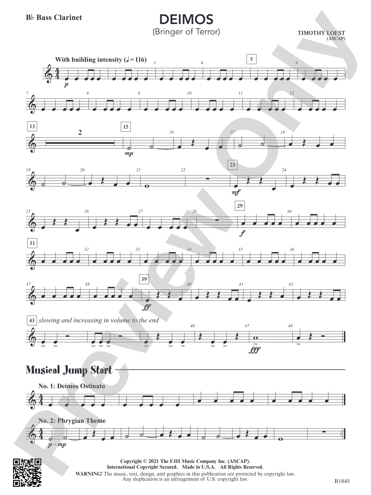 Deimos (Bringer of Terror): B-flat Bass Clarinet