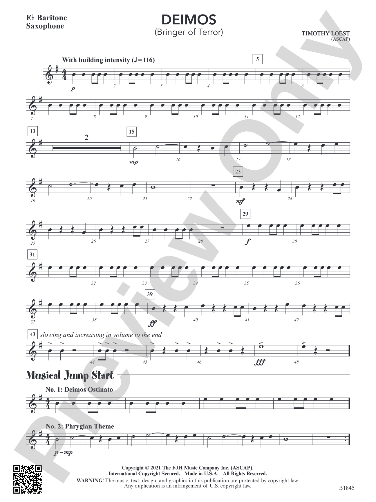Deimos (Bringer of Terror): E-flat Baritone Saxophone