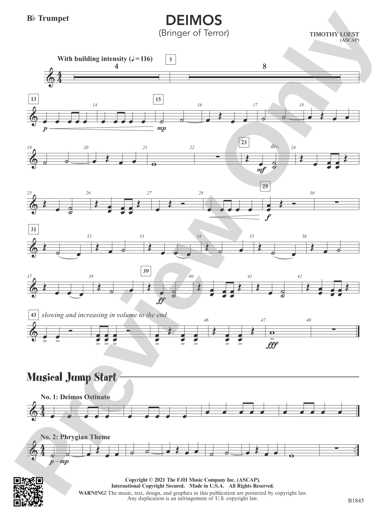 Deimos (Bringer of Terror): B-flat Trumpet