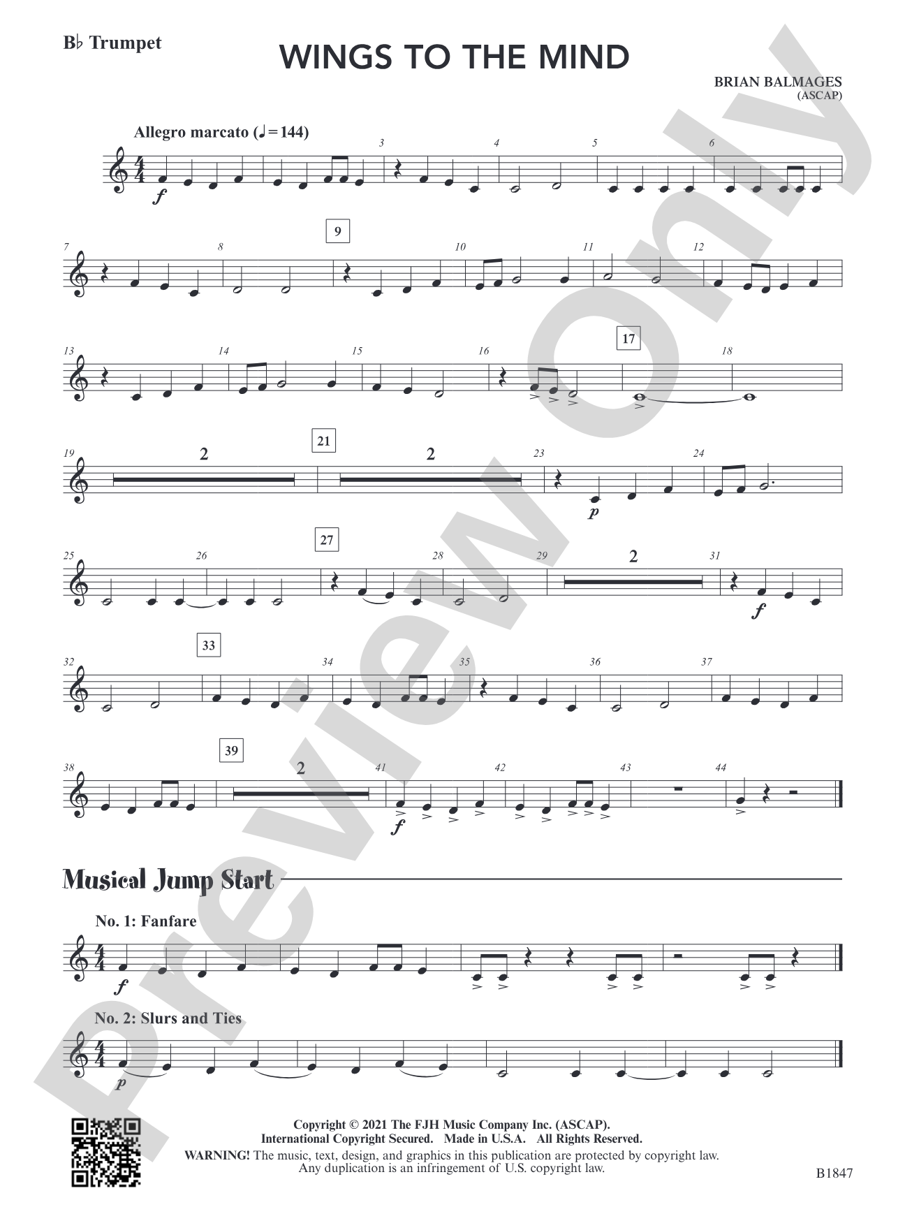 Wings to the Mind: B-flat Trumpet