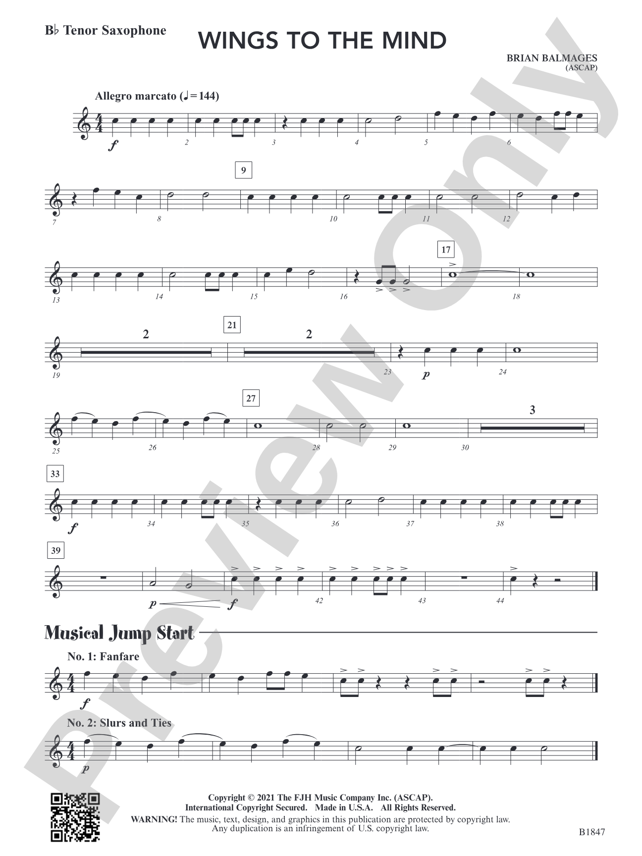 Wings to the Mind: B-flat Tenor Saxophone