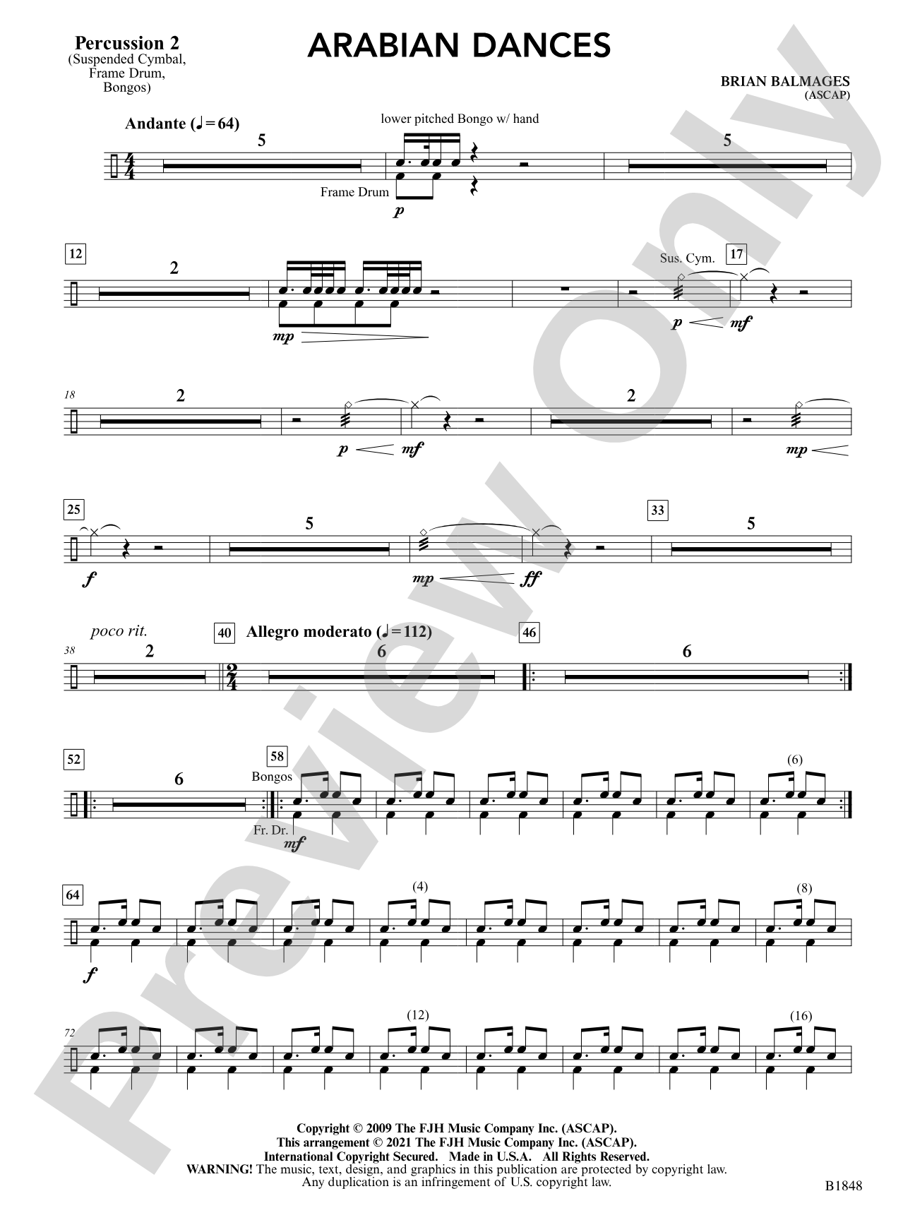 Arabian Dances: Percussion 2