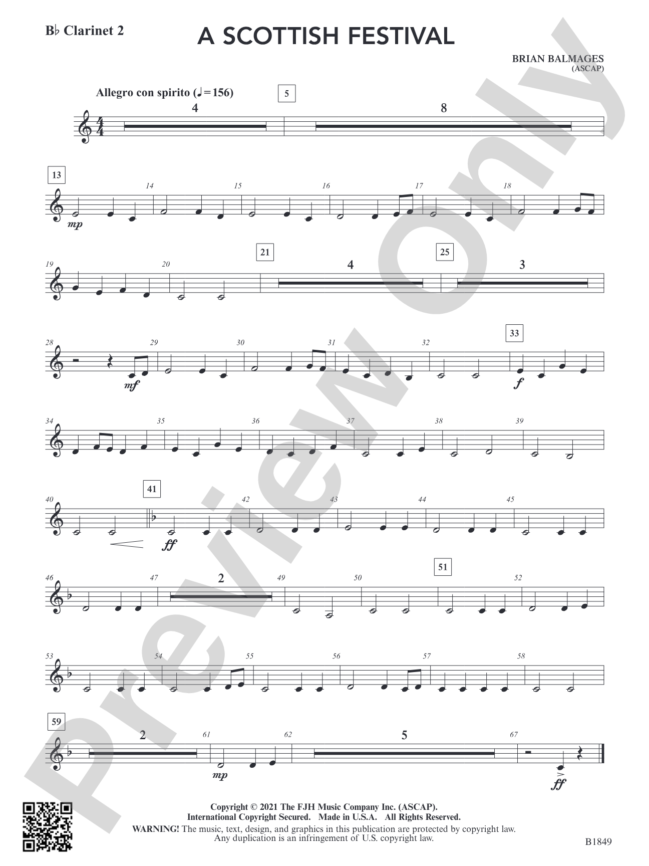A Scottish Festival: B-flat Clarinet 2