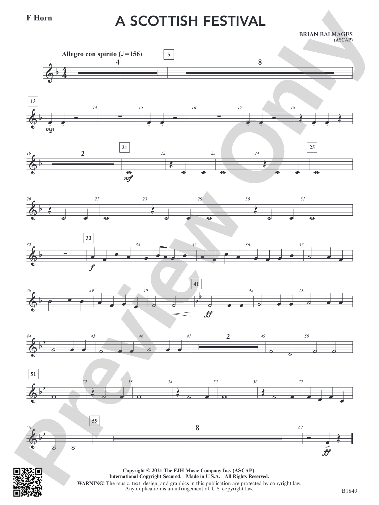 A Scottish Festival: F Horn