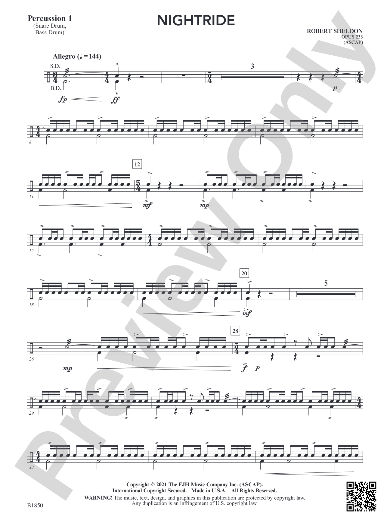 Nightride: Percussion 1