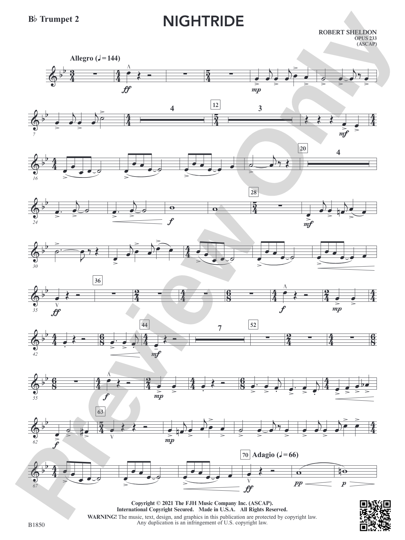 Nightride: B-flat Trumpet 2