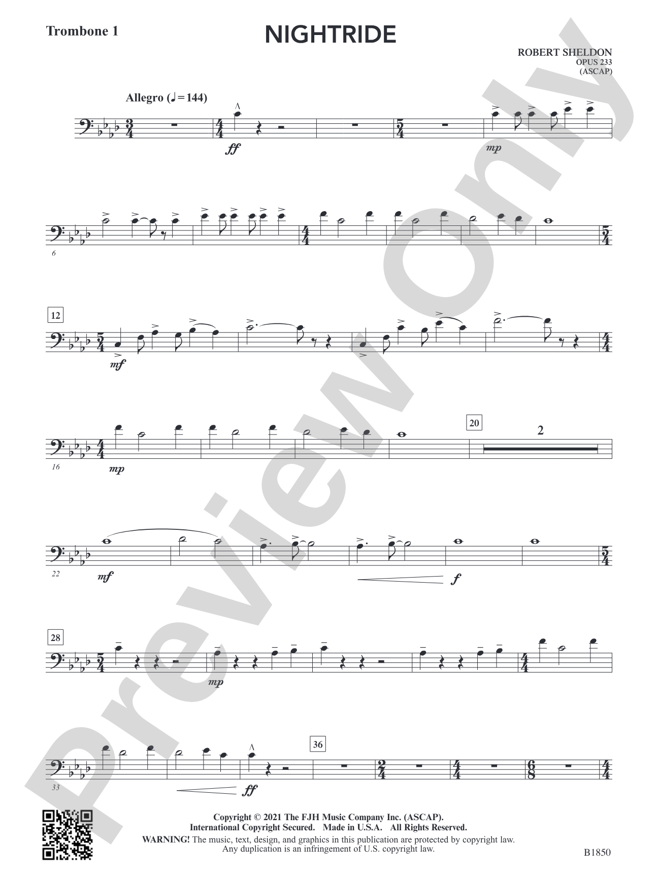 Nightride: Trombone 1