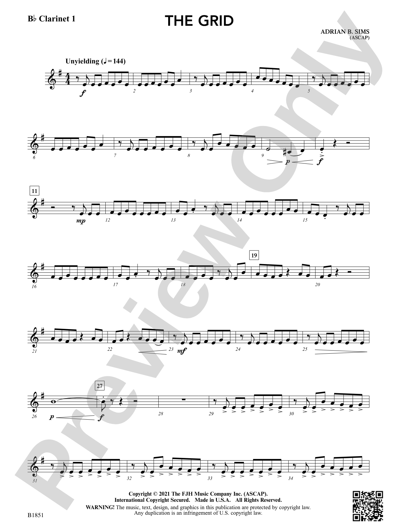 The Grid: B-flat Clarinet 1