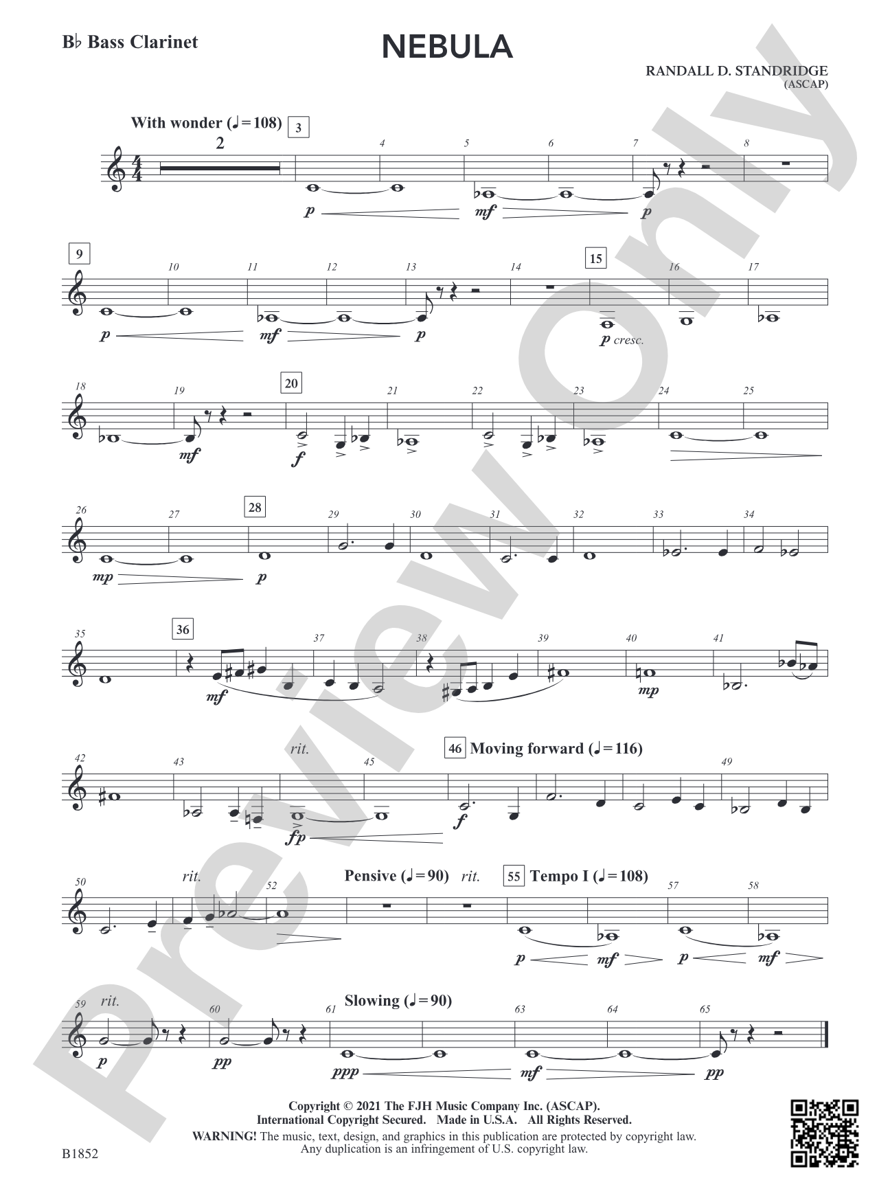 Nebula: B-flat Bass Clarinet