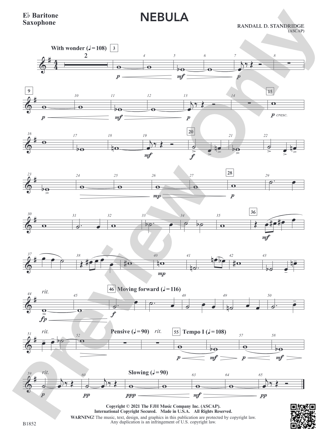 Nebula: E-flat Baritone Saxophone