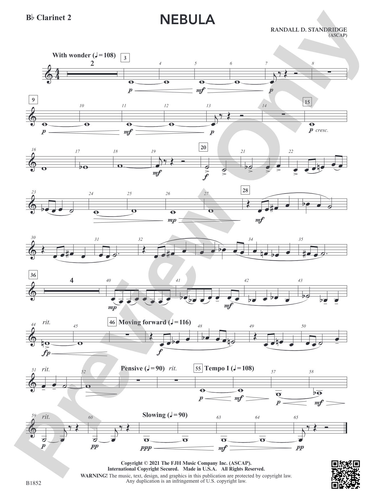 Nebula: B-flat Clarinet 2