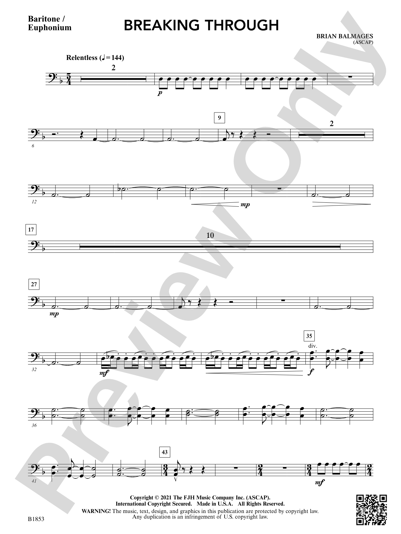 Breaking Through: Baritone / Euphonium