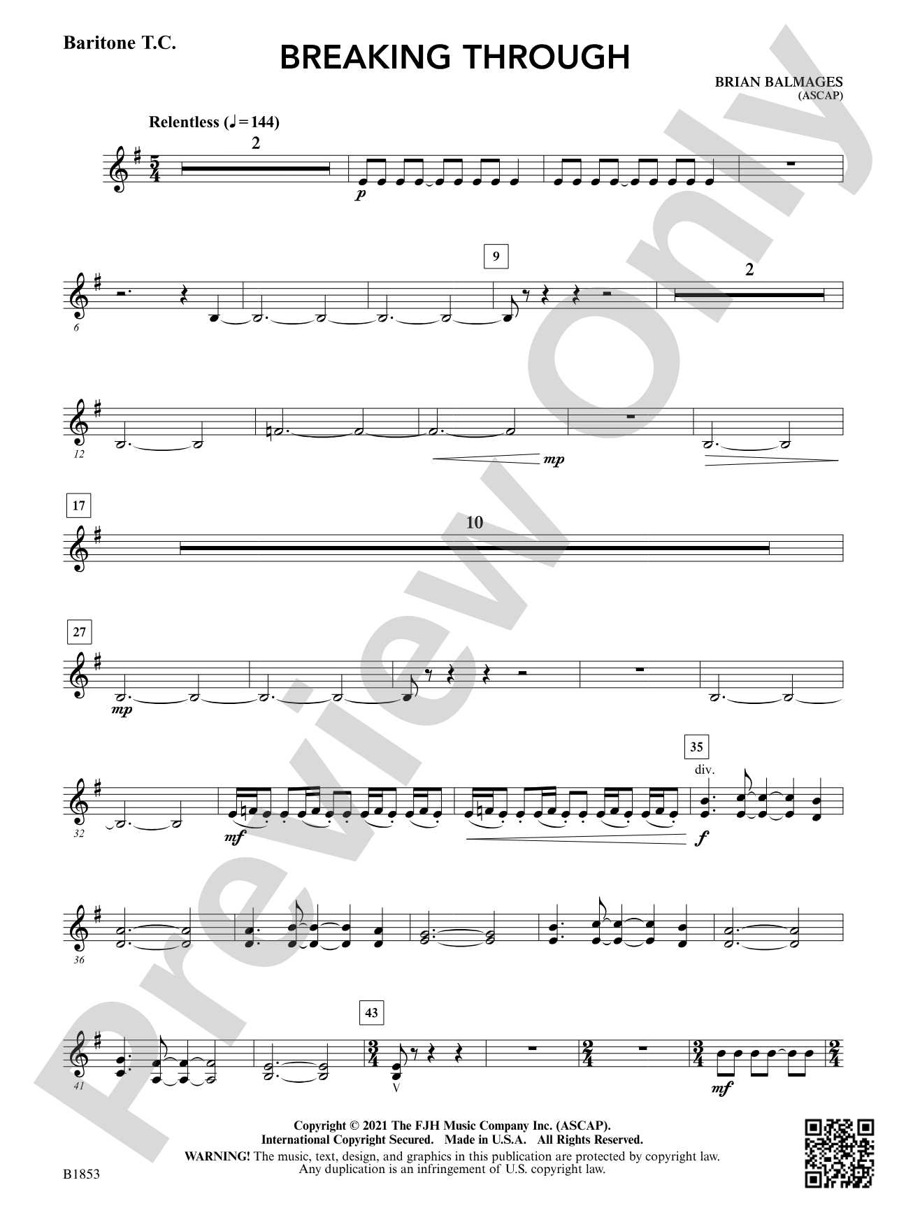Breaking Through: Baritone T.C.