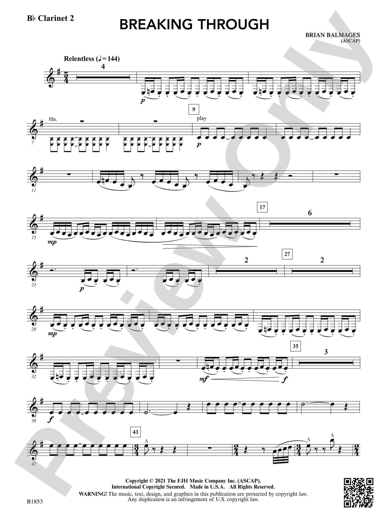 Breaking Through: B-flat Clarinet 2