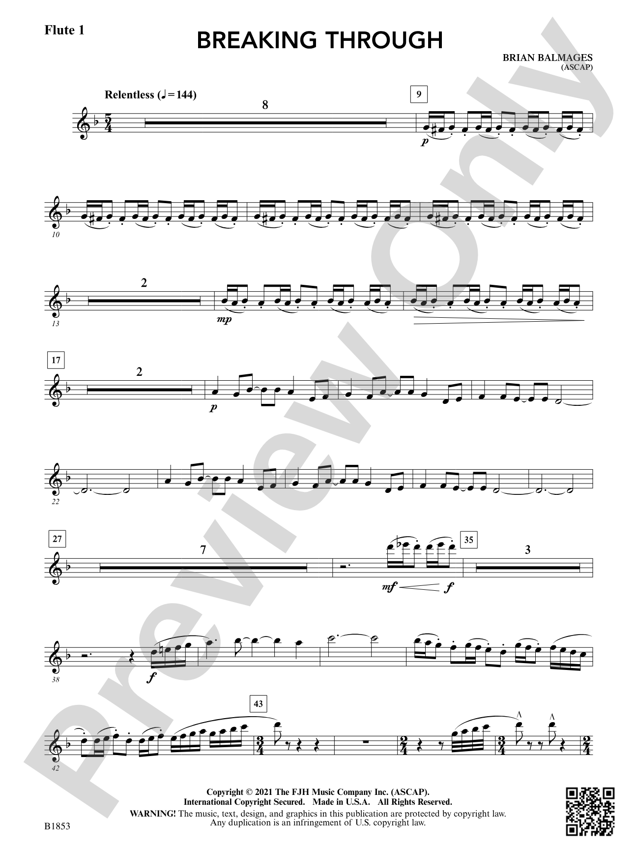 Breaking Through: Flute 1