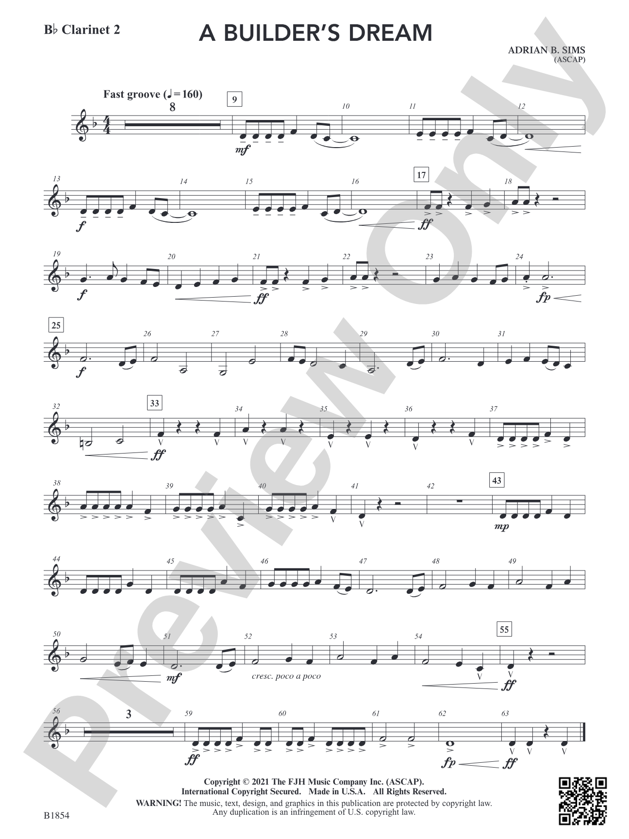 A Builder's Dream: B-flat Clarinet 2