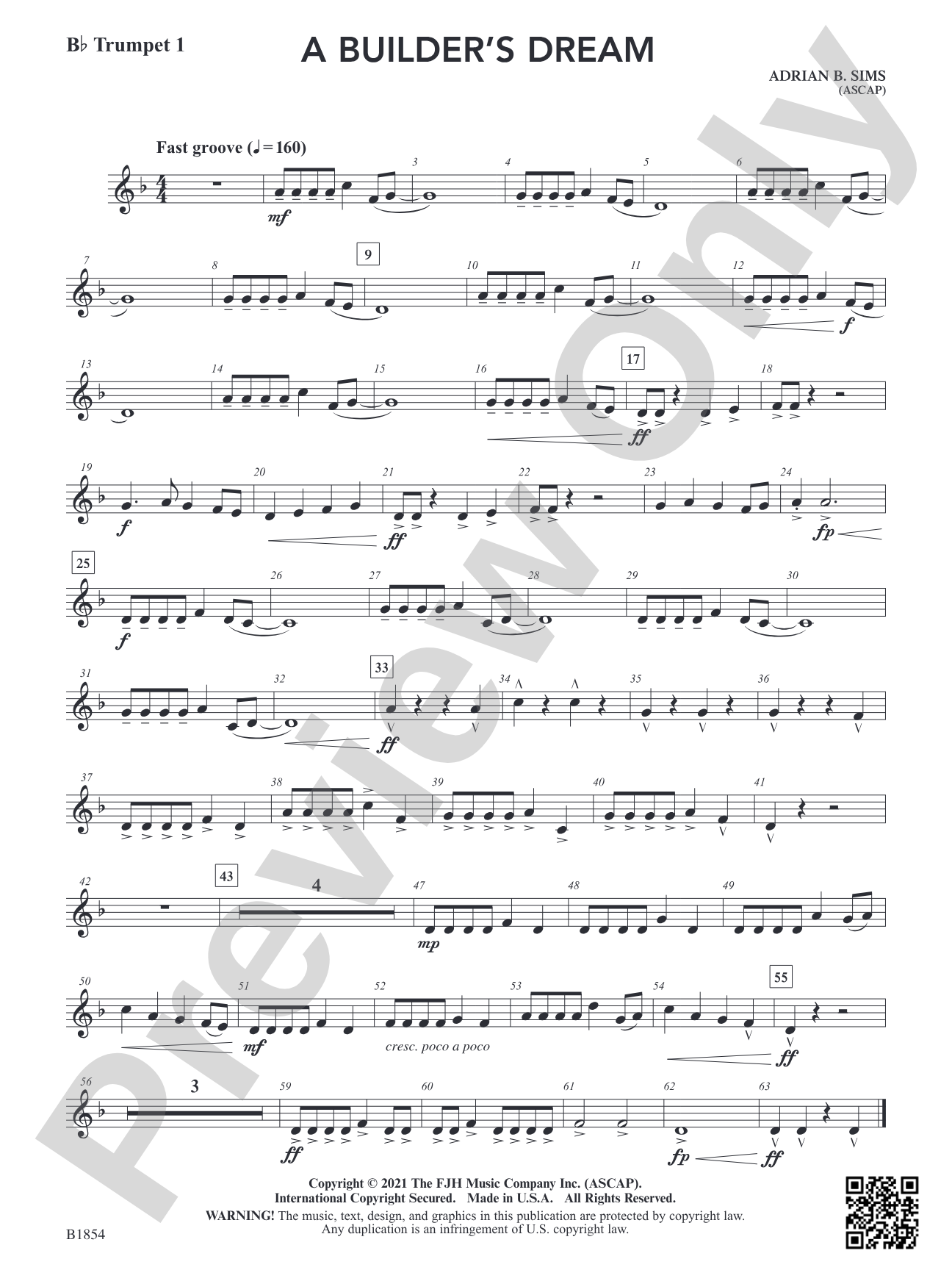 A Builder's Dream: B-flat Trumpet 1