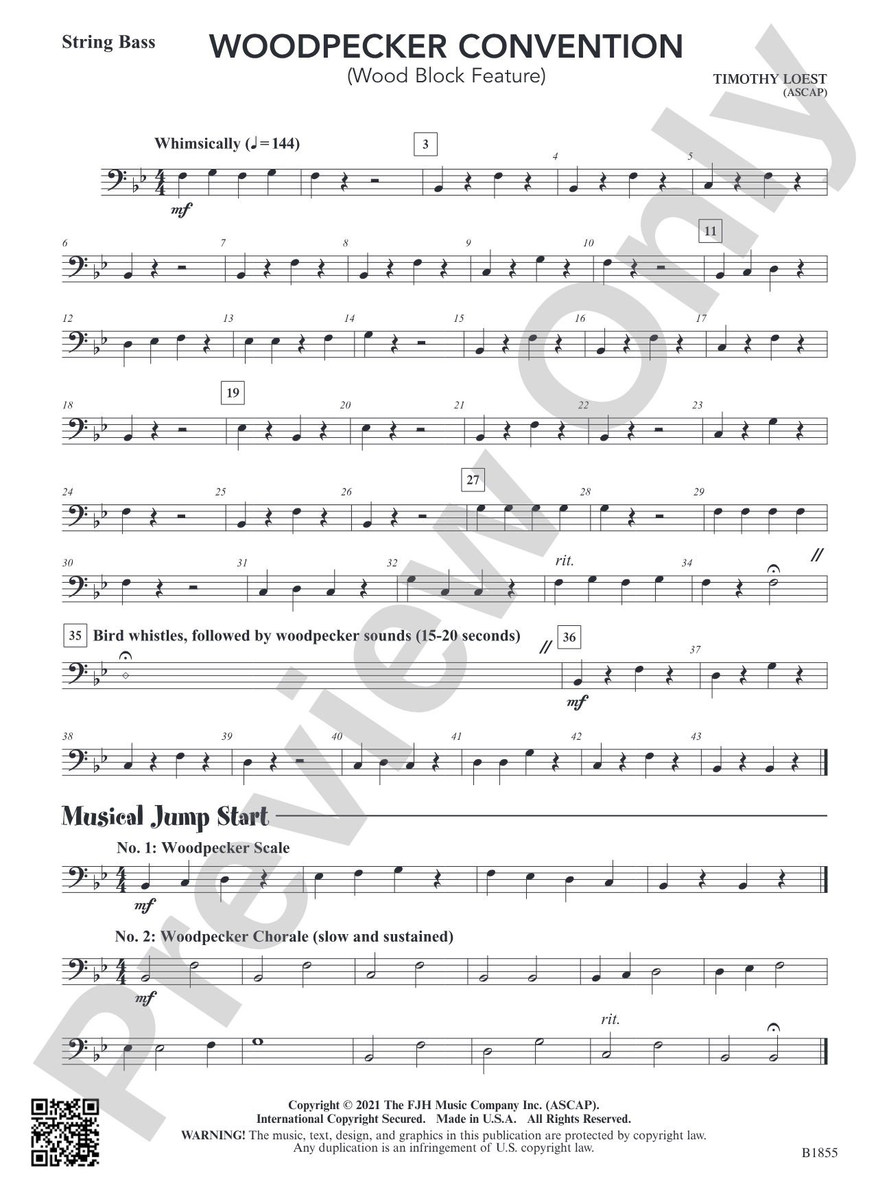 Woodpecker Convention (Wood Block Feature): String Bass