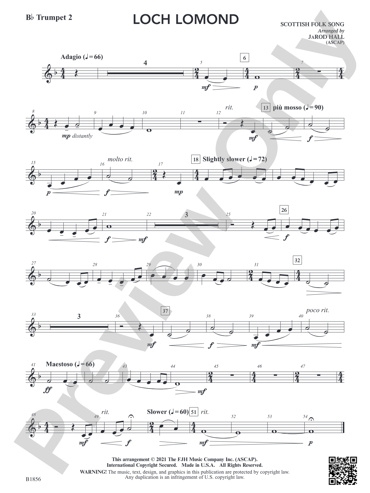 Loch Lomond: B-flat Trumpet 2