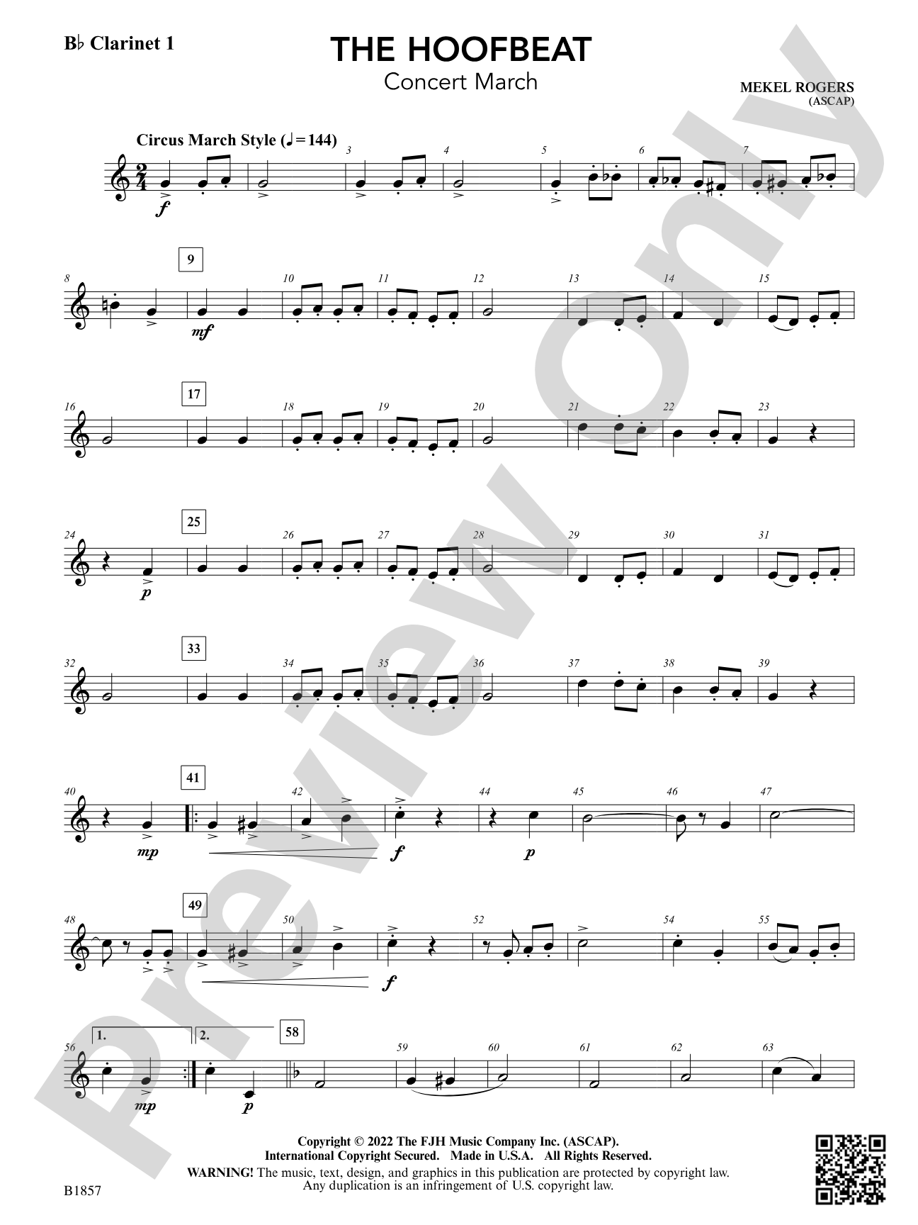 The Hoofbeat: B-flat Clarinet 1