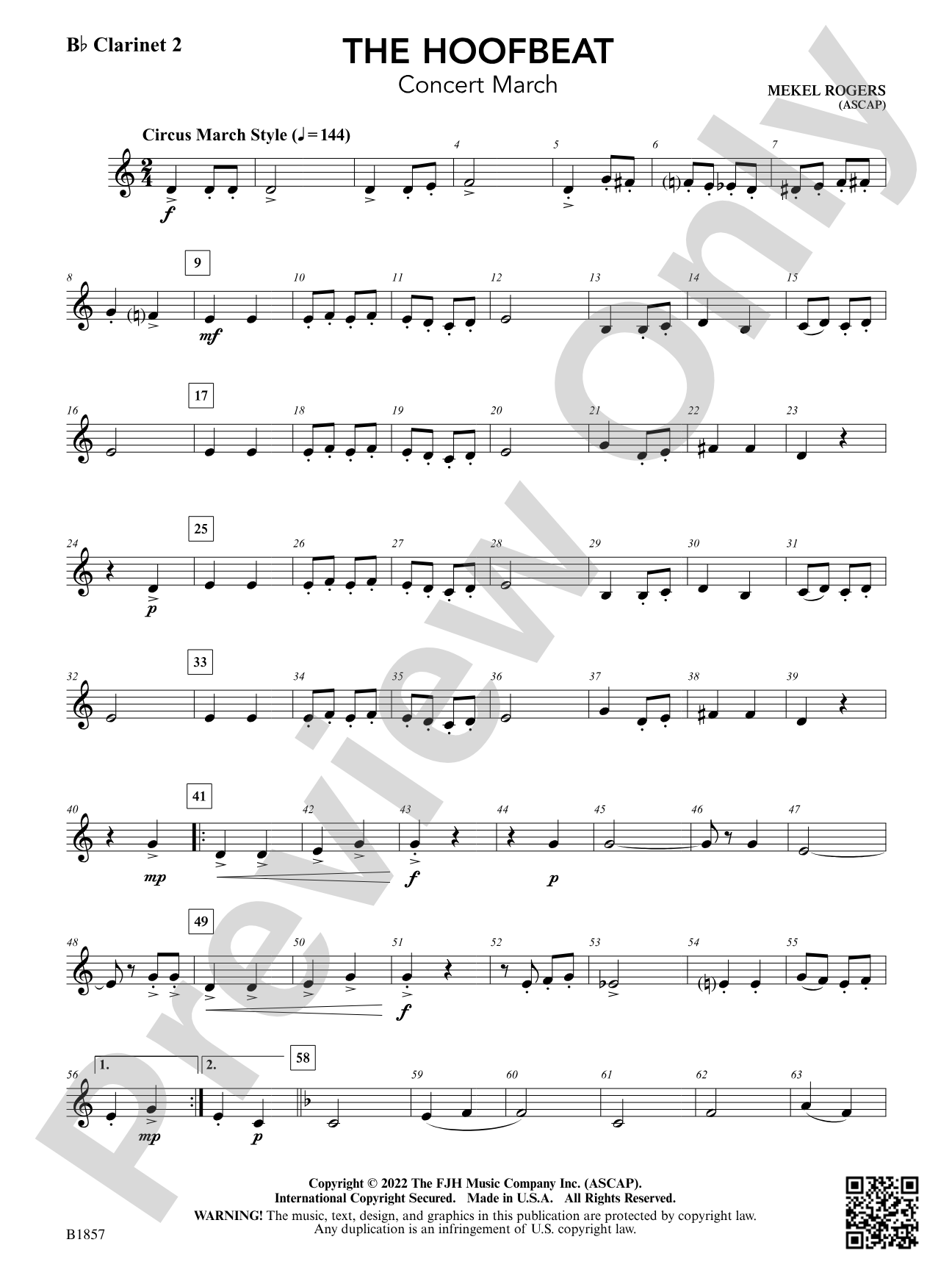 The Hoofbeat: B-flat Clarinet 2