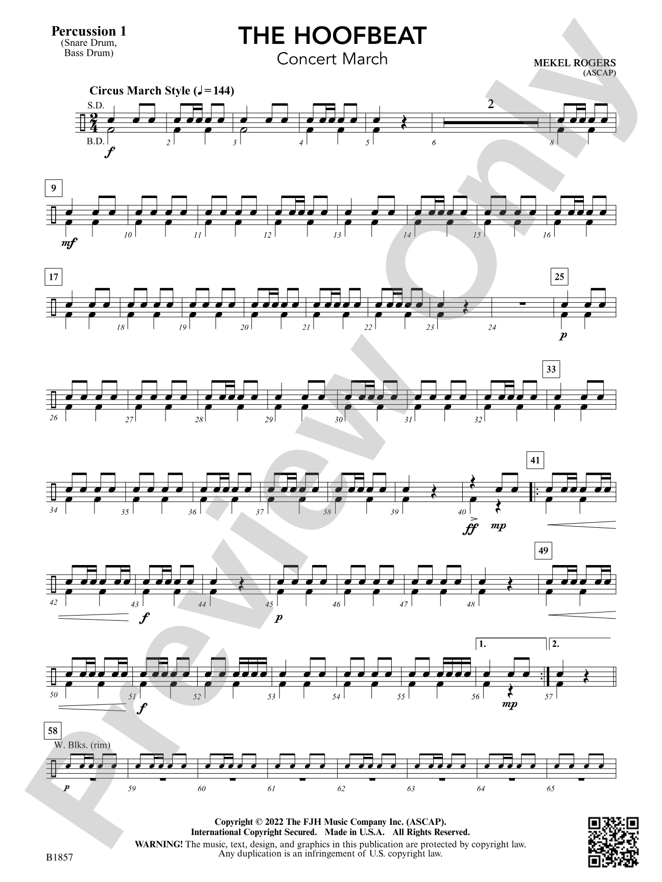 The Hoofbeat: Percussion 1