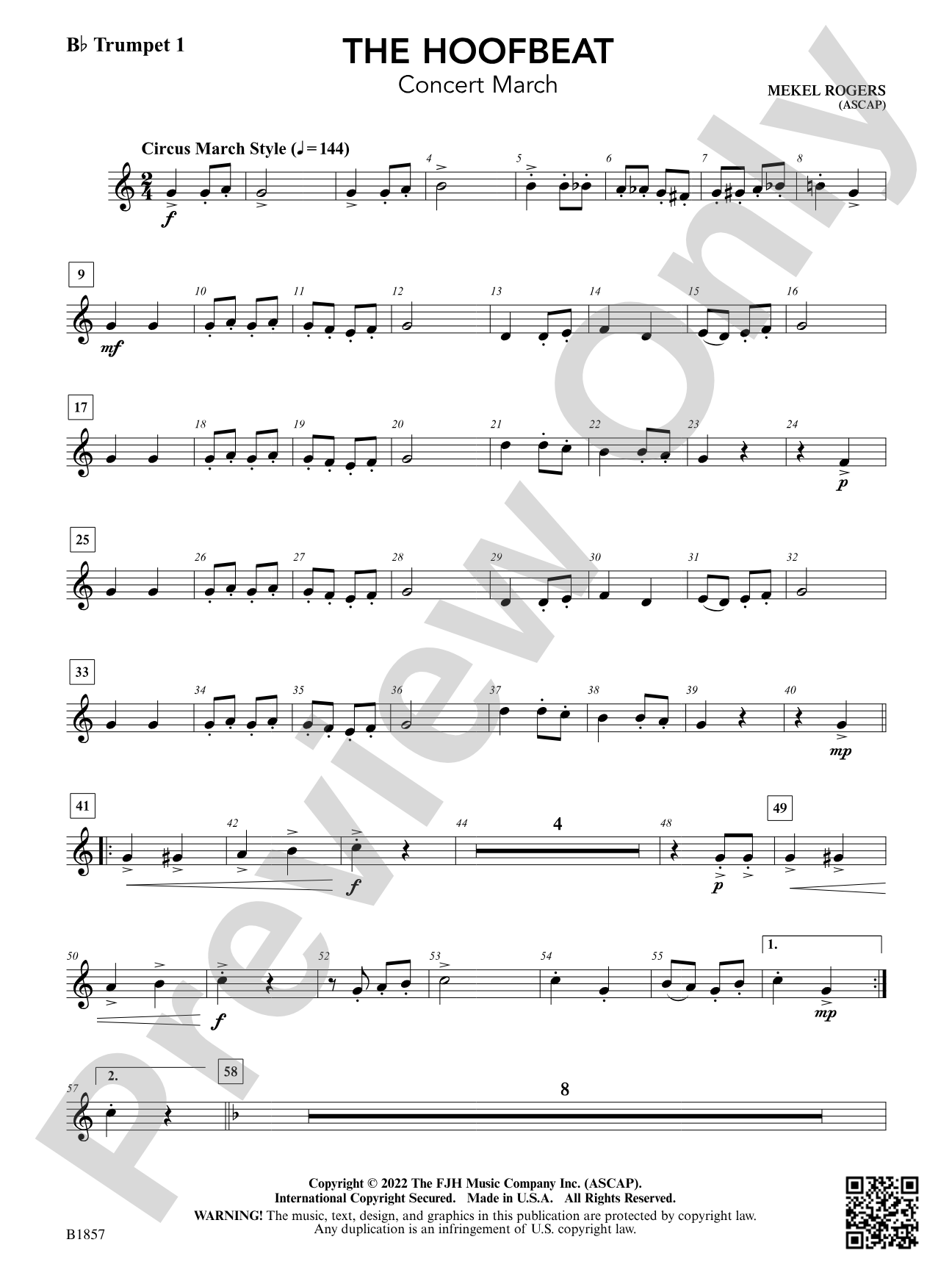 The Hoofbeat: B-flat Trumpet 1