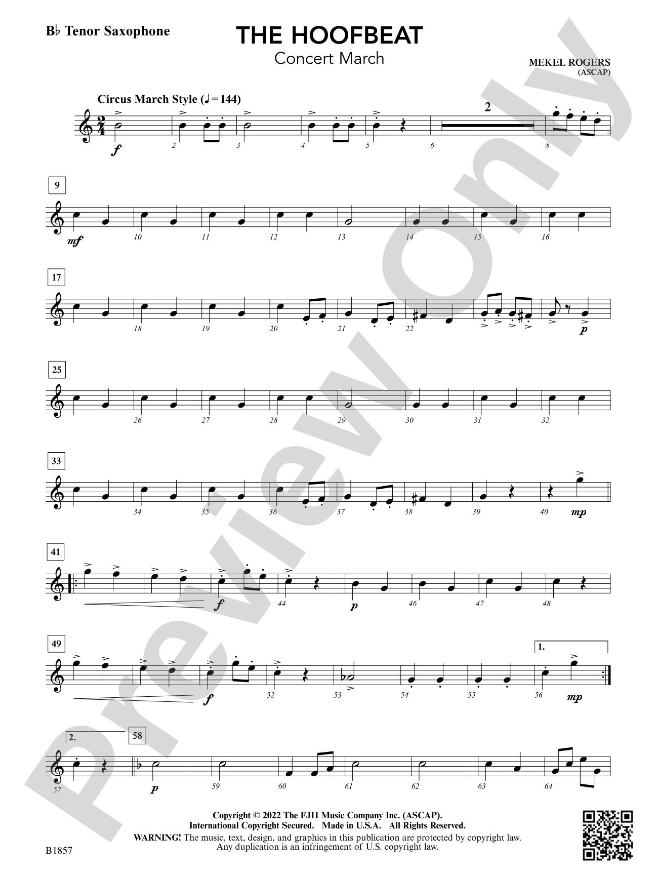 The Hoofbeat: B-flat Tenor Saxophone