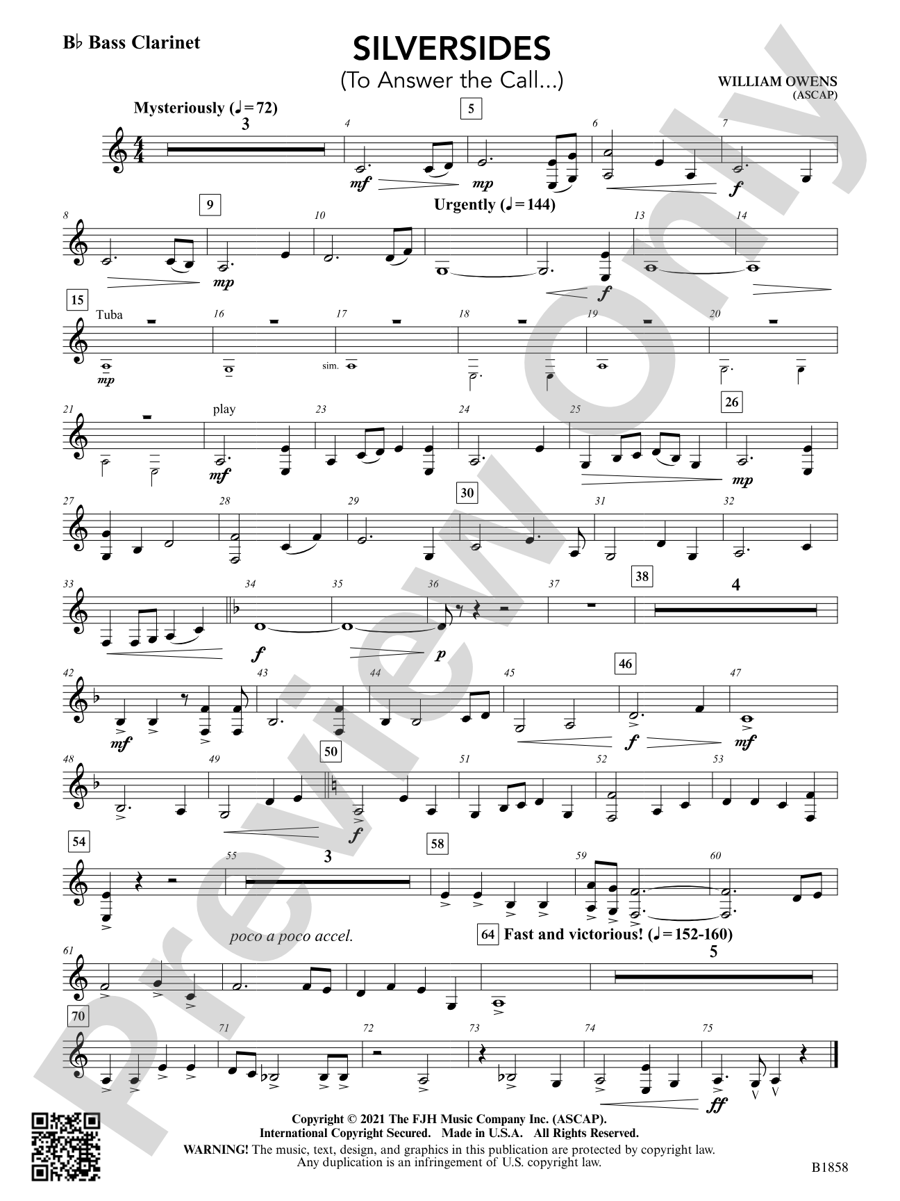 Silversides: B-flat Bass Clarinet
