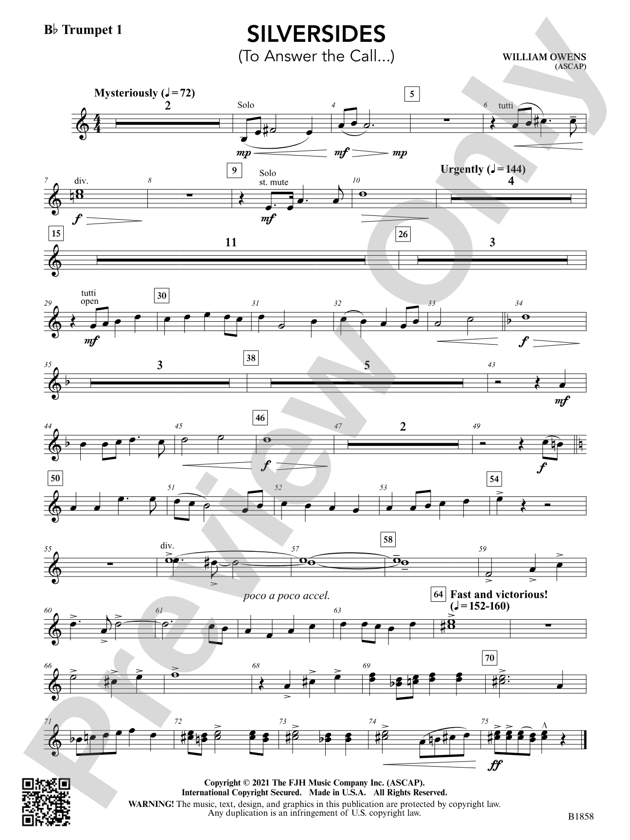 Silversides: B-flat Trumpet 1