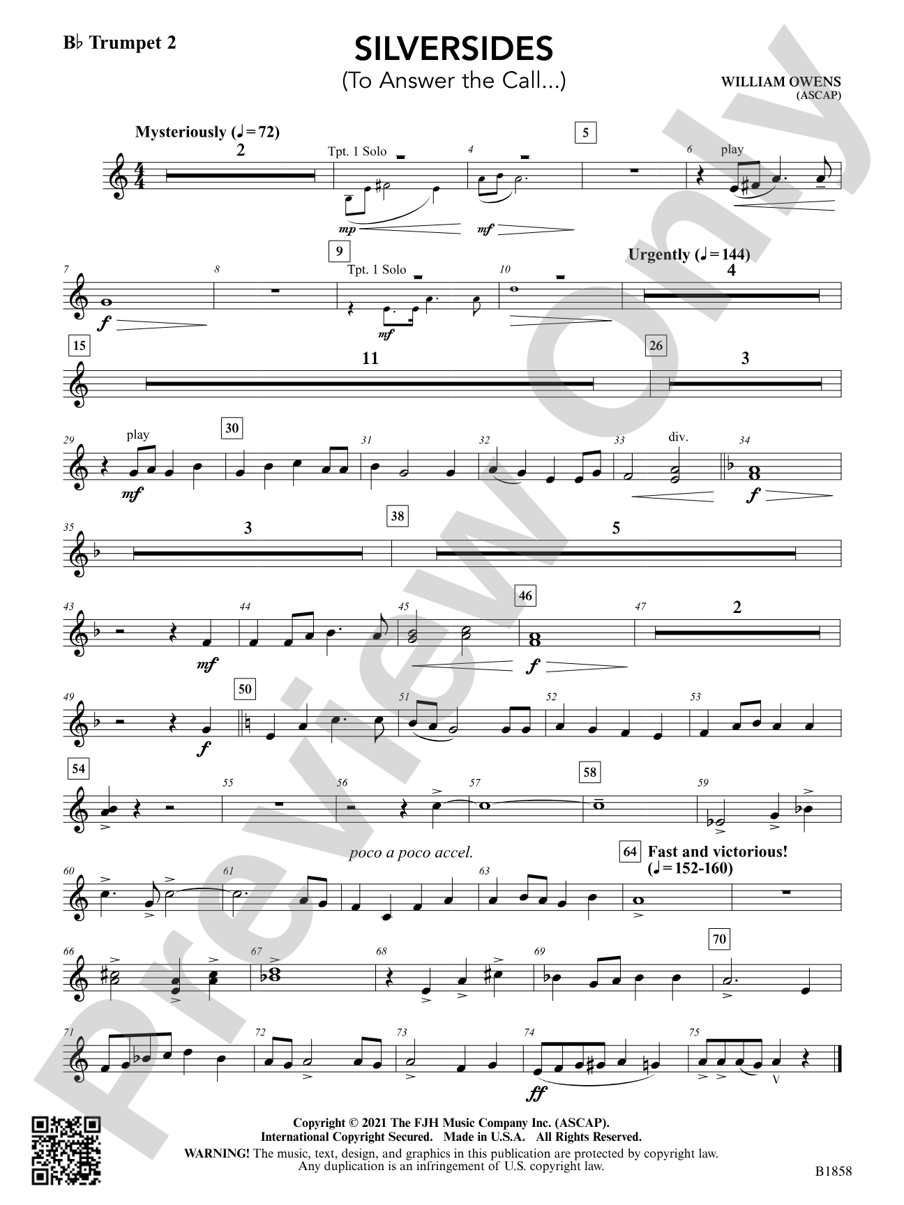 Silversides: B-flat Trumpet 2
