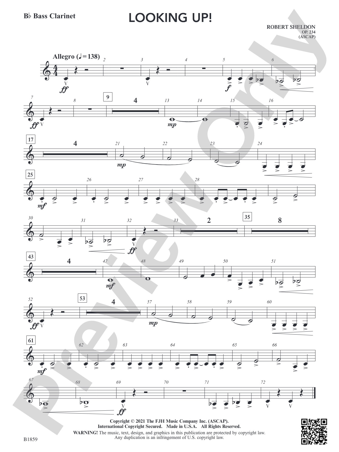 Looking Up!: B-flat Bass Clarinet