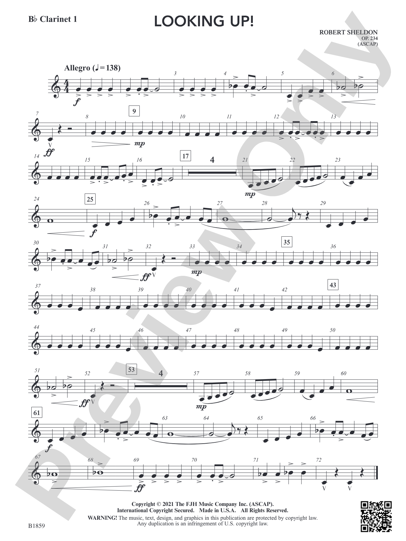 Looking Up!: B-flat Clarinet 1