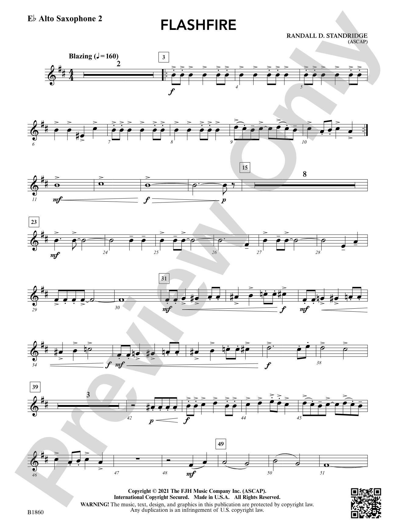 Flashfire: E-flat Alto Saxophone 2