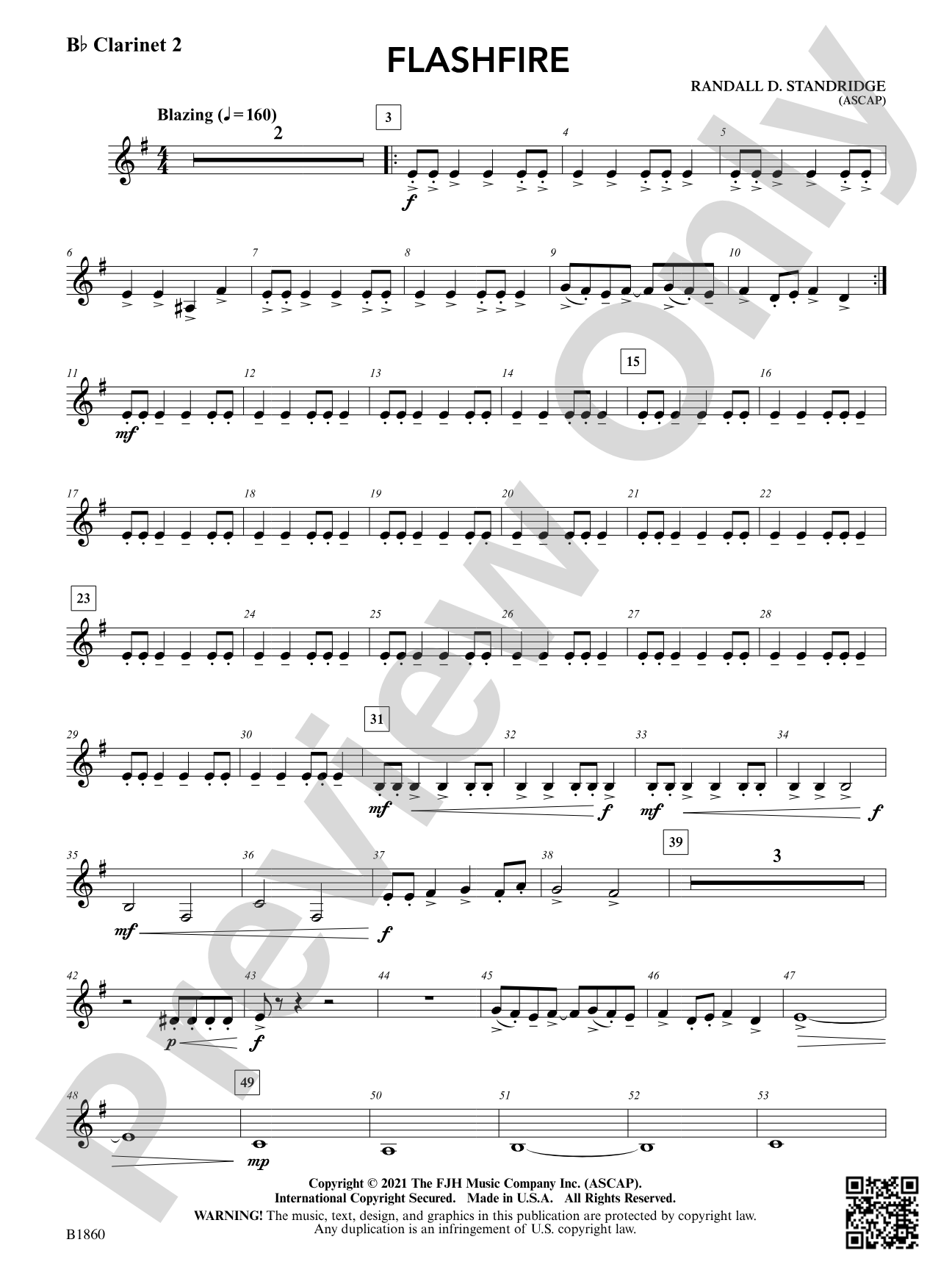 Flashfire: B-flat Clarinet 2