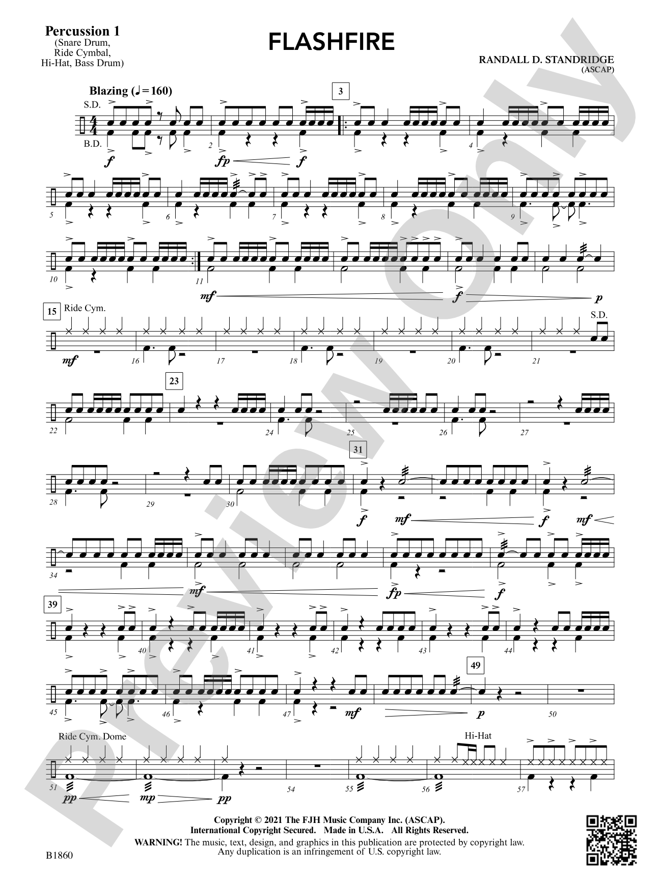 Flashfire: Percussion 1
