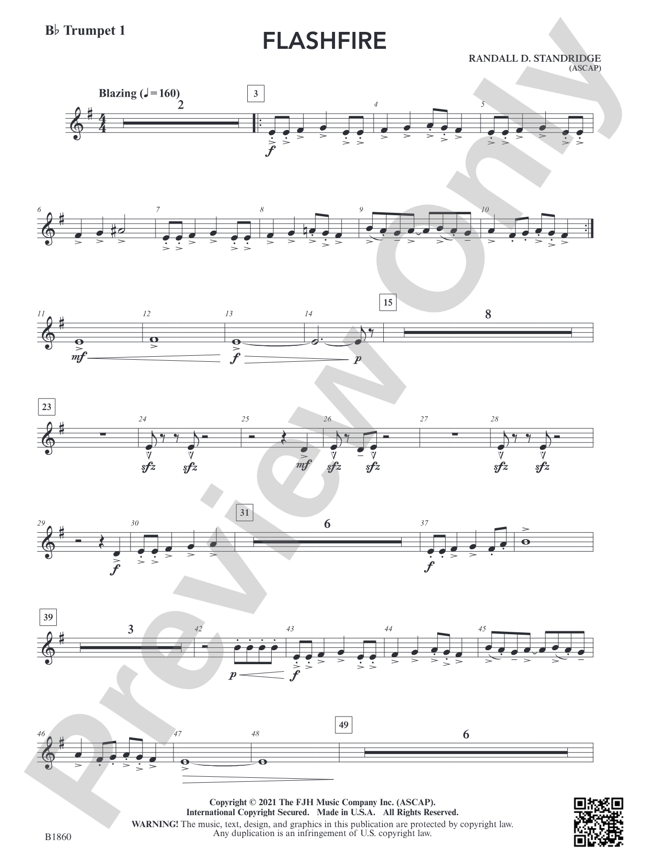 Flashfire: B-flat Trumpet 1