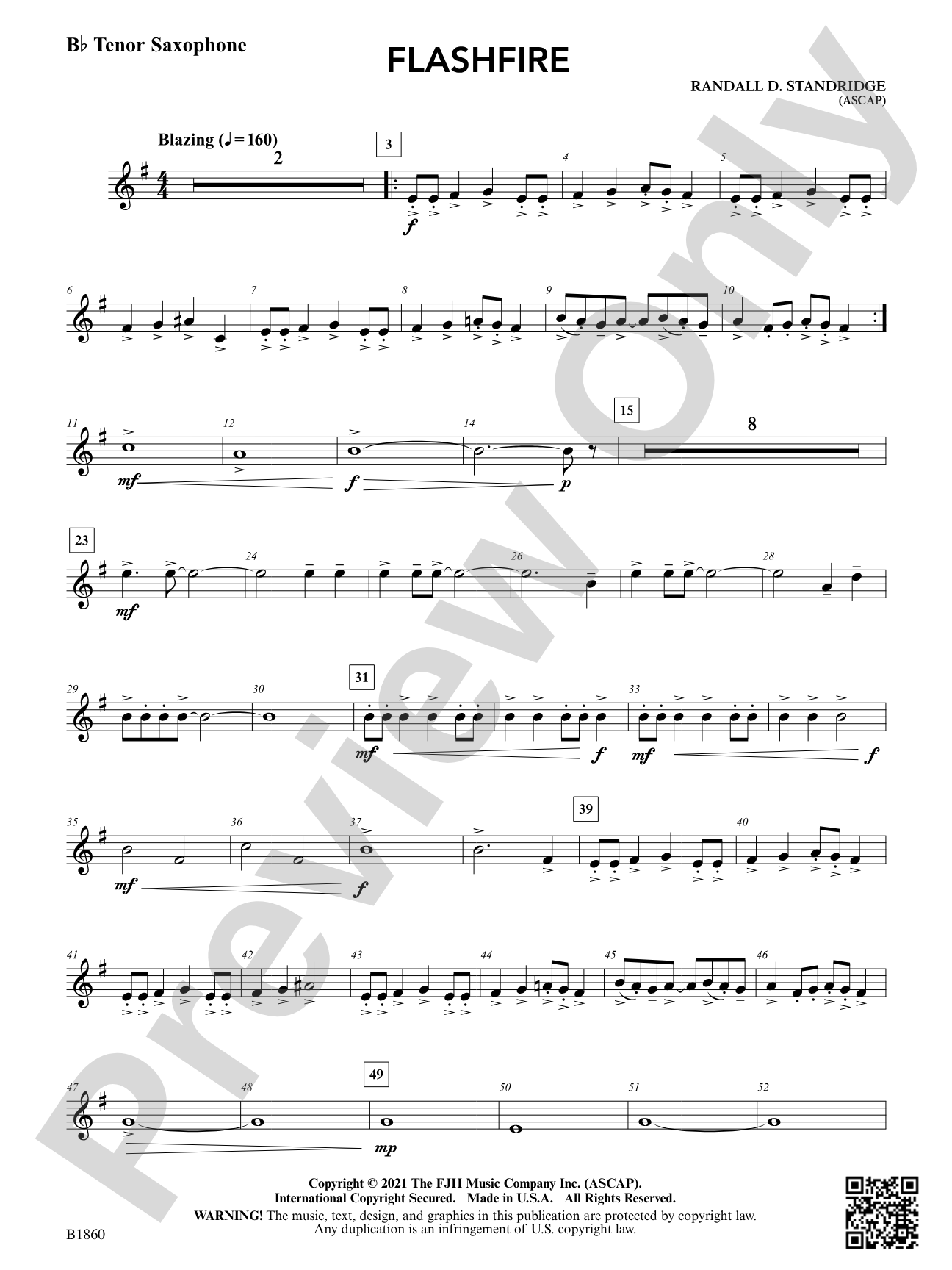 Flashfire: B-flat Tenor Saxophone